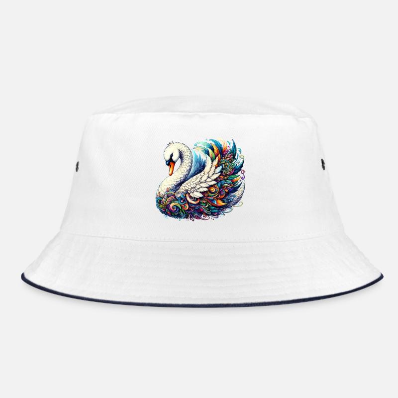 Cygne - Bob - blanc/marine