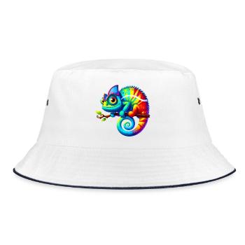 Chameleon - Bucket Hat - white/navy - Front