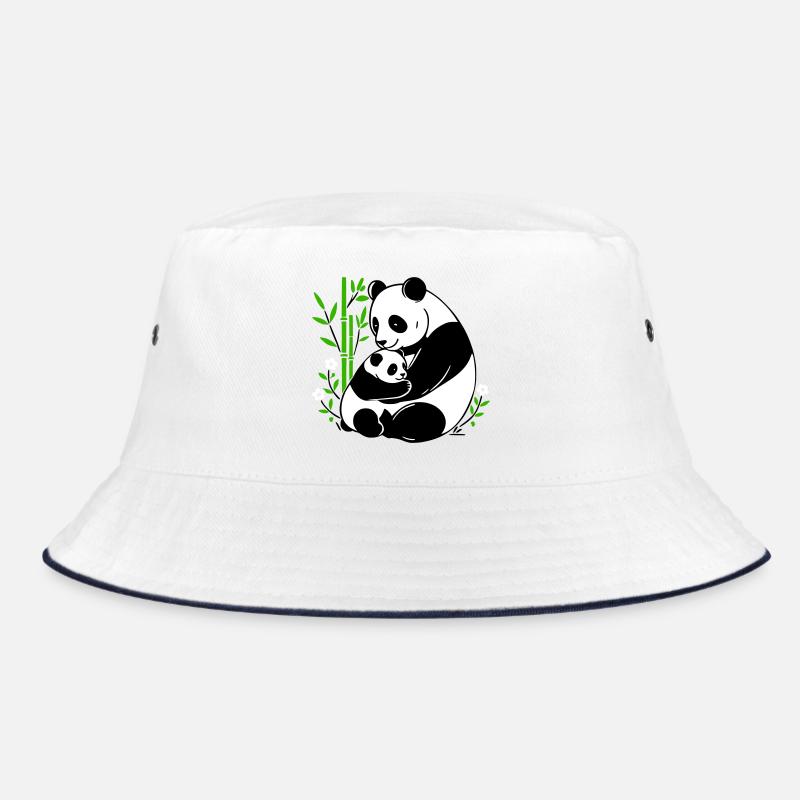 Panda tenderness - Bucket Hat - white/navy