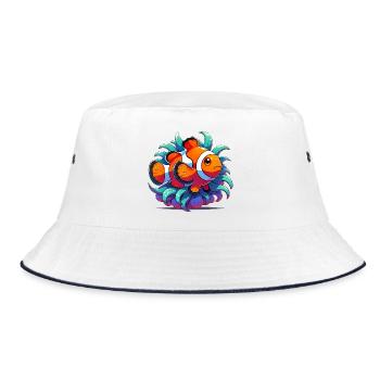 Clownfish - Bucket Hat - white/navy - Front