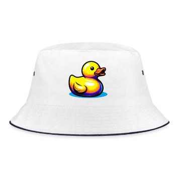 Duckling Duck Duck Duck - Bucket Hat - white/navy - Front