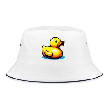 Duckling Duck Duck Duck - Bucket Hat - white/navy - Front