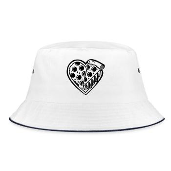 L’amour de la pizza | Amour? Je préfère la pizza ! - Bob - blanc/marine - Devant