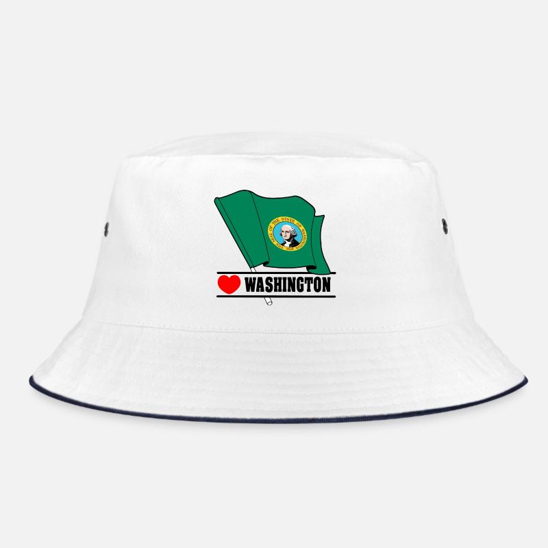 Flagge Washington Herz WASHINGTON Bucket Hat