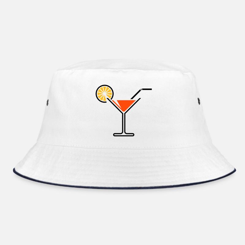 Cocktail / Cocktailglas / Martini + (Orange) Bucket Hat