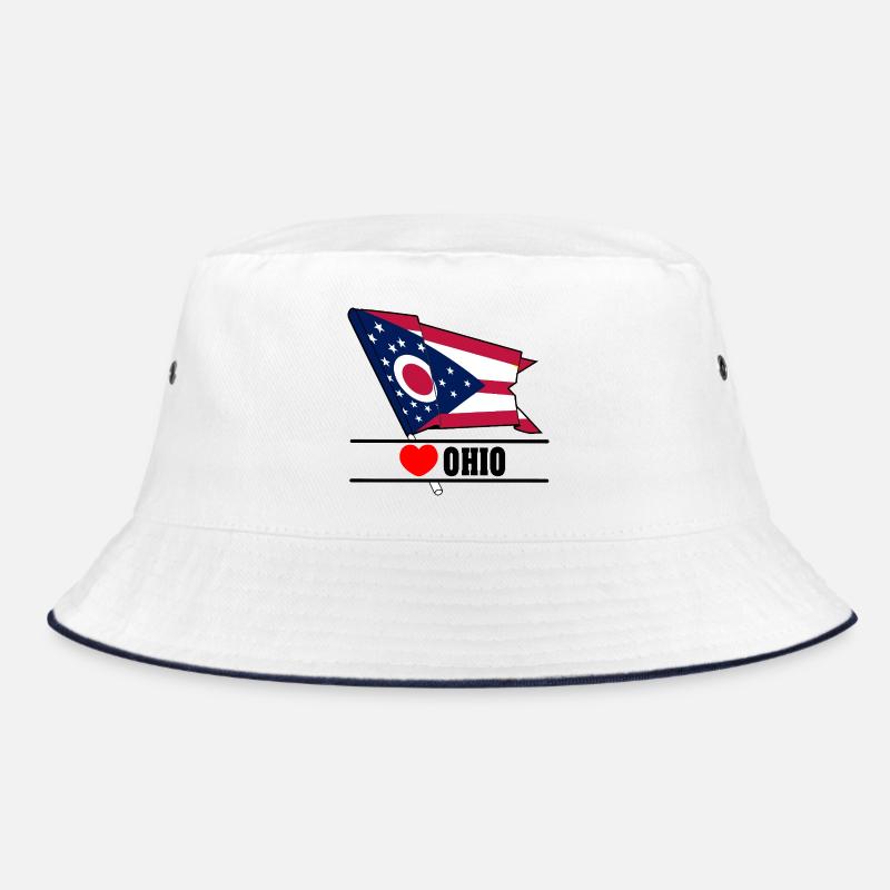Flagge Ohio Herz OHIO Bucket Hat