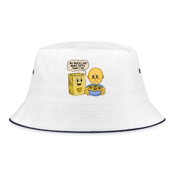 My Muesli has more DATES - Bucket Hat - Weiß/Navy - Vorne