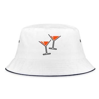 Double holiday fun (orange) - Bucket Hat - white/navy - Front