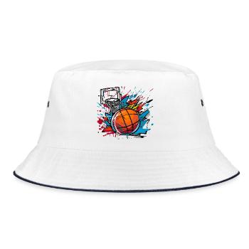Basketball Graffiti - Bucket Hat - white/navy - Front