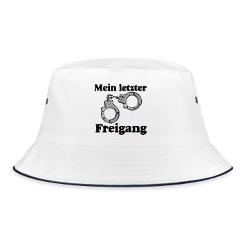 Junggesellenabschied , JGA , Mein letzter Tag - Bucket Hat - Weiß/Navy - Vorne