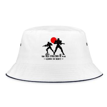 Ai Kampfroboter - Bucket Hat - Weiß/Navy - Vorne
