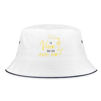 To Vino I never say no wine wine lover - Bucket Hat - white/navy - Front