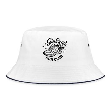 Laufverein für Mädchen - Bucket Hat - Weiß/Navy - Vorne