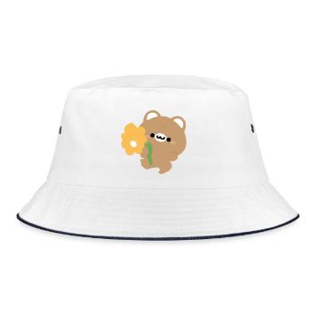Romantic Bear - Bucket Hat - white/navy - Front