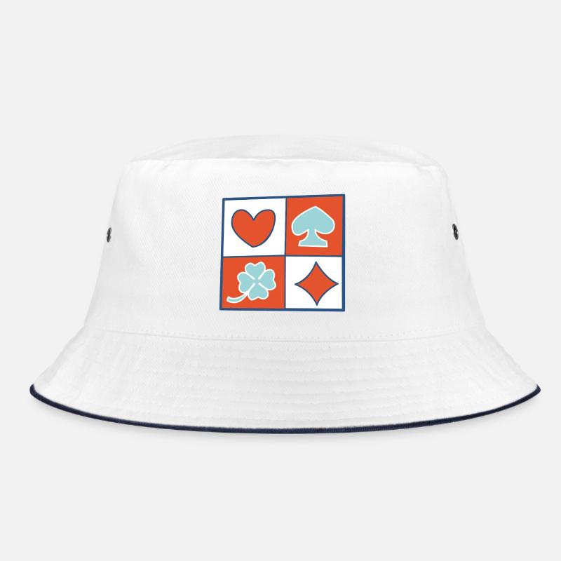 Checkerboard 2 von helfspawn - Bucket Hat - Weiß/Navy