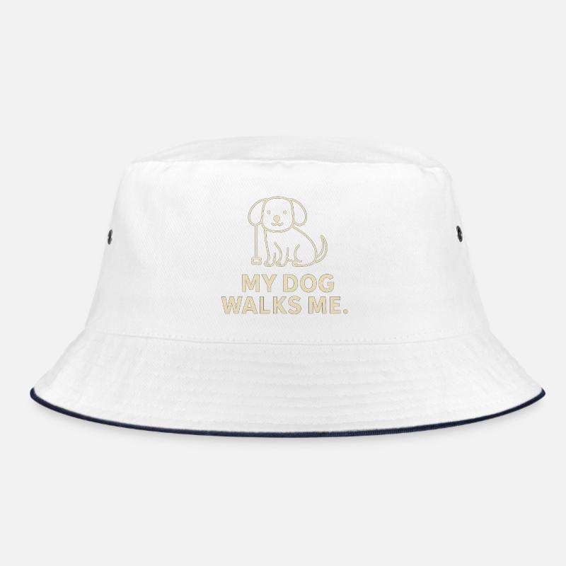 My Dog walks Me. Bucket Hat