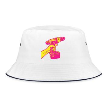 DIY Pop Art - Bucket Hat - white/navy - Front