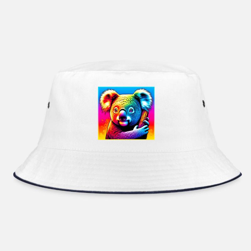 Koala - Bucket Hat - Weiß/Navy
