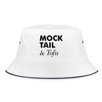 Mocktail tofu vegan - Bucket Hat - white/navy - Front