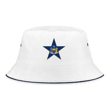 Constitutional Coat of Arms Floral Design - Bucket Hat - white/navy - Front