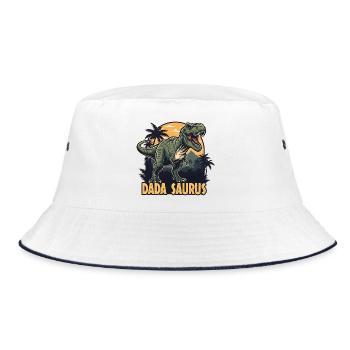 Dada Saurus T-Rex Illustration - Bob - blanc/marine - Devant