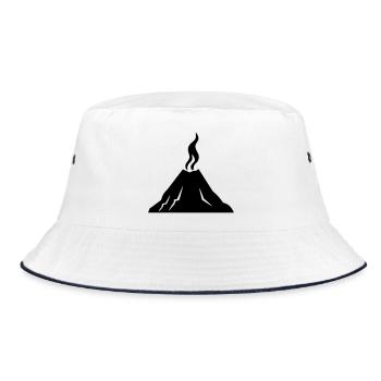 volcano - Bucket Hat - white/navy - Front