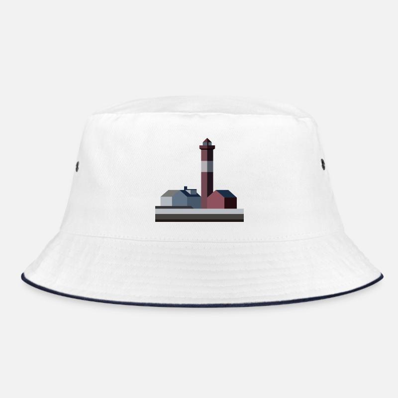 Stylized Starfish Lighthouse Bucket Hat