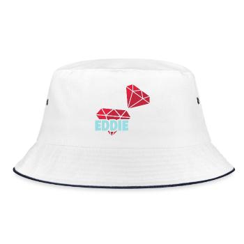 Eddie as Precious - Bucket Hat - white/navy - Front