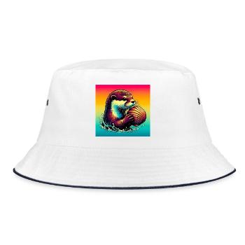 otter - Bucket Hat - white/navy - Front