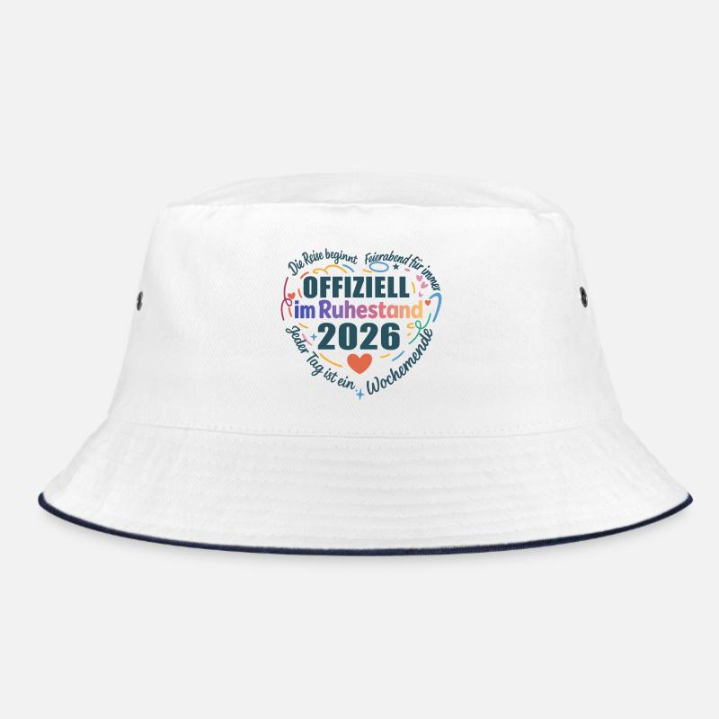 Offiziell im Ruhestand 2026 Herzdesign Bucket Hat