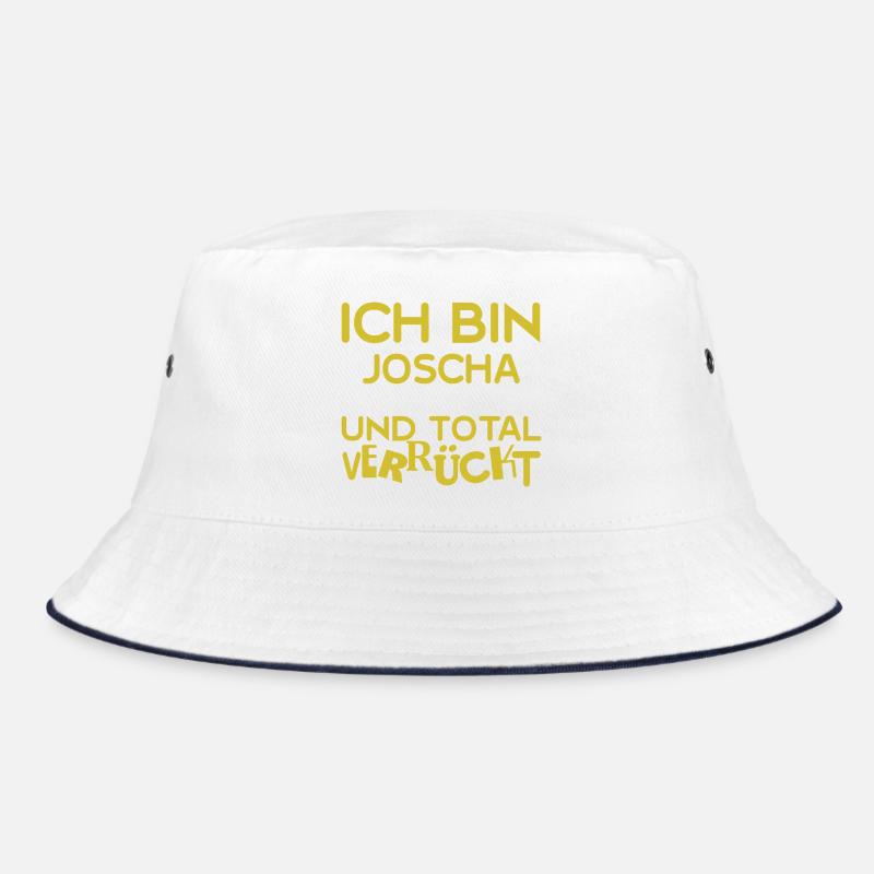 Joscha - Bucket Hat - Weiß/Navy