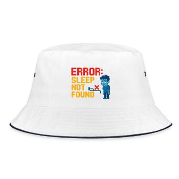 Error: Sleep Not Found - Bucket Hat - Weiß/Navy - Vorne