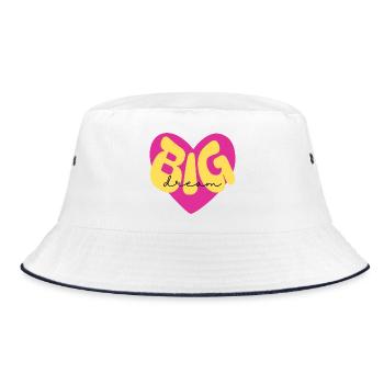 Coeur coloré design « Dream Big » - Bob - blanc/marine - Devant