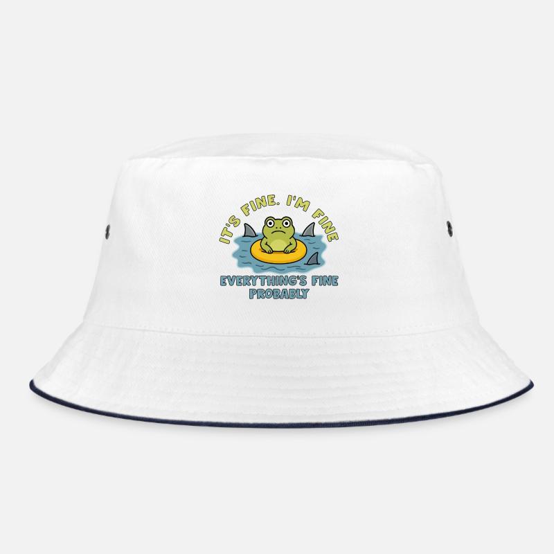 Humorous frog on swollen root Bucket Hat
