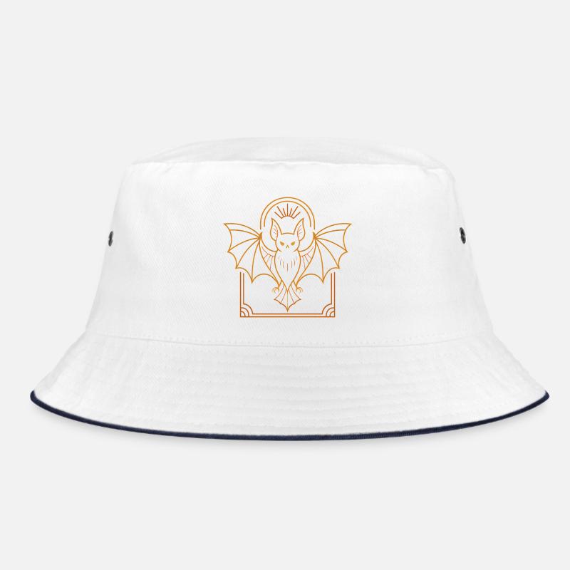 Orange moth bat Bucket Hat