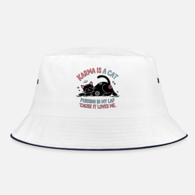 Karma ist eine Katze – Peaceful Cat Design Bucket Hat