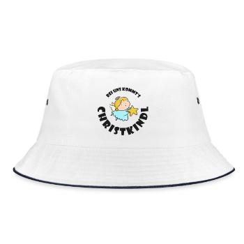 Christ Child with Star Christmas Circle - Bucket Hat - white/navy - Front