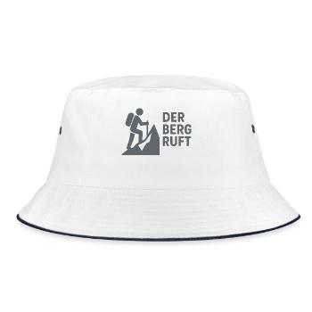 The mountain is calling - Bucket Hat - white/navy - Front