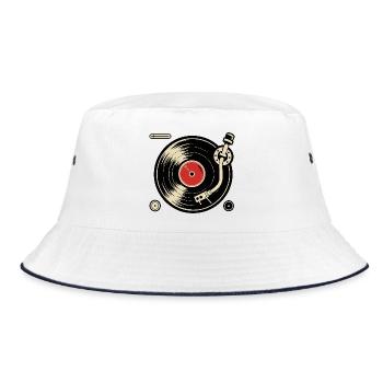Disques vinyles Platine vinyle Platine vinyle Graphisme - Bob - blanc/marine - Devant