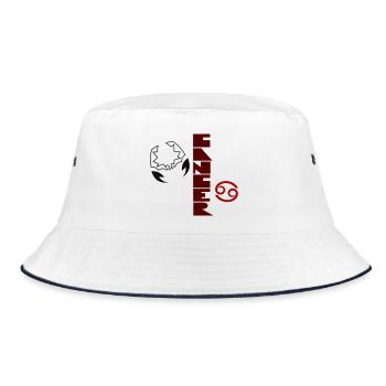 Cancer design by Cean - Bucket Hat - white/navy - Front