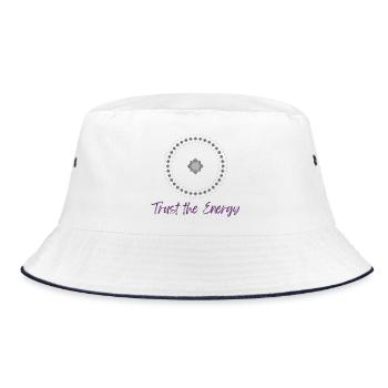 Trust the Energy - spiritual design for balance - Bucket Hat - white/navy - Front