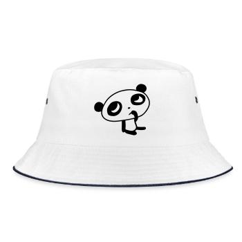 Panda mignon – Ours Kawaii et design en bambou - Bob - blanc/marine - Devant