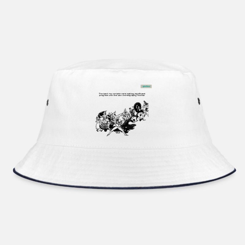 BACK ROW PARODY Design 001 - Bucket Hat - Weiß/Navy
