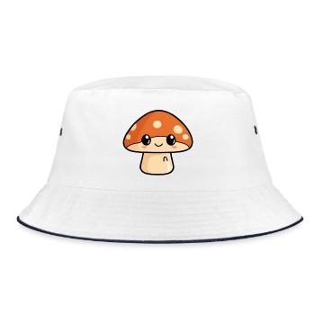 Dessin animé d’un ami champignon câlin - Bob - blanc/marine - Devant