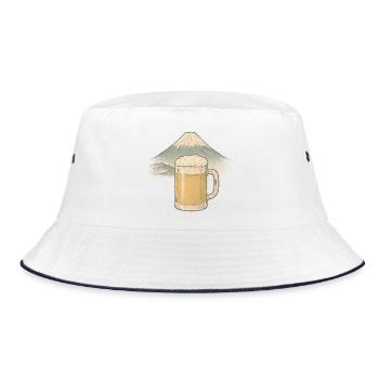 Bier am Berggipfel - Bucket Hat - Weiß/Navy - Vorne