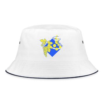 Logo revisited the Marne - Bucket Hat - white/navy - Front