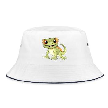 Drôle de gecko souriant - Bob - blanc/marine - Devant