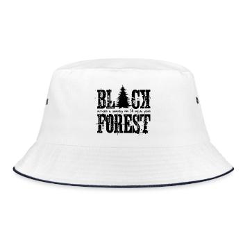 Black Forest Lettering Black - Bucket Hat - white/navy - Front