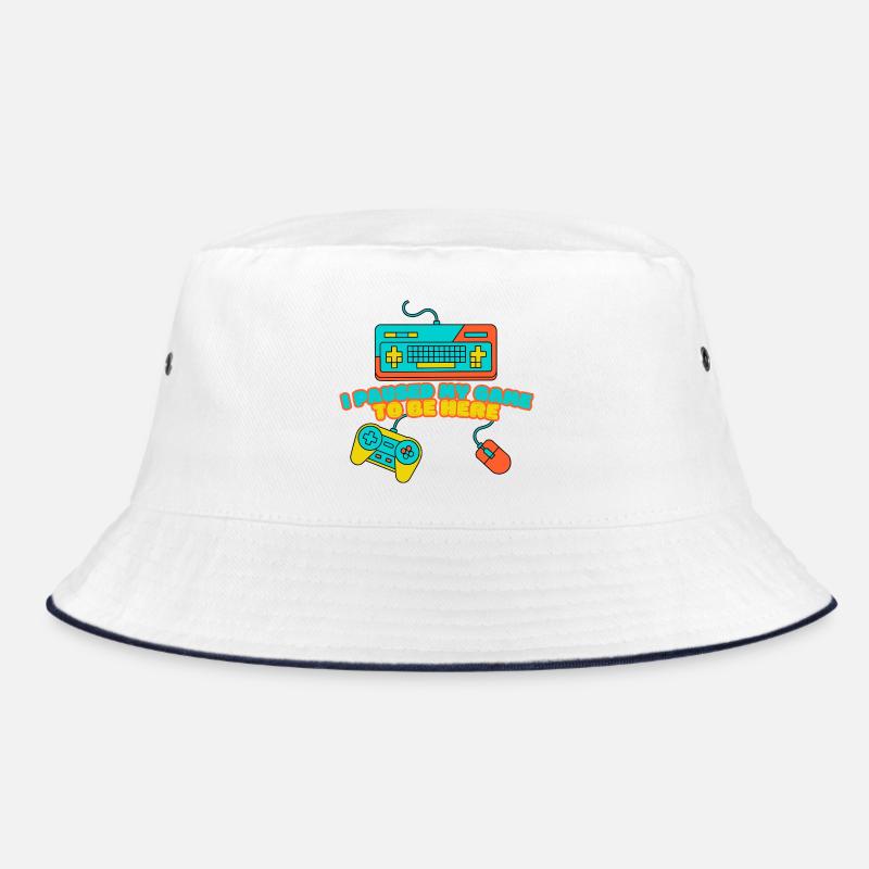I Paused My Game to Be Here – Funny Gamer Design Bucket Hat