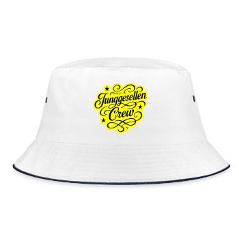 Junggesellen Crew - Bucket Hat - Weiß/Navy - Vorne